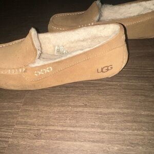 UGG Tan Suede Women's Slip-On Moccasin Slippers